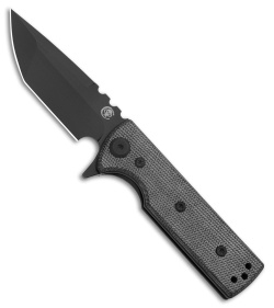 Chaves T.A.K. Blue Label Liner Lock Tanto Knife Black Micarta (2.75" Black)