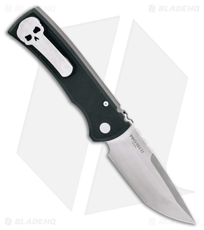 Chaves Knives Redencion Automatic Knife Black Spiral Stipple Aluminum (3.4" SW)