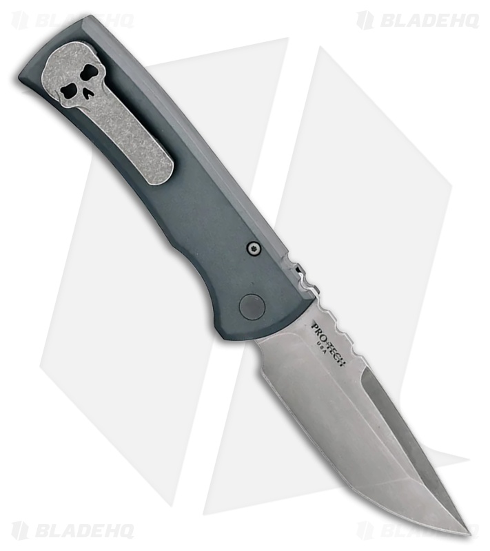 Chaves Knives Redencion Automatic Knife Gray Aluminum (3.4" Stonewash)