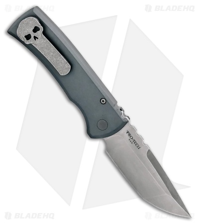 Chaves Knives Redencion Automatic Knife Gray Aluminum (3.4" Stonewash)