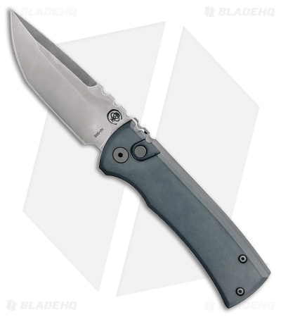 Chaves Knives Redencion Automatic Knife Gray Aluminum (3.4" Stonewash)
