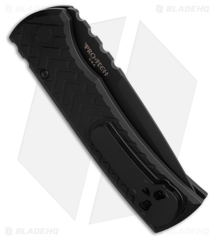 Chaves Knives Redencion Automatic Knife Tread Black Aluminum (3.4" Black)