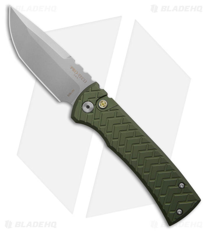 Chaves Knives Redencion Automatic Knife Tread Green Aluminum (3.4" SW S35VN)