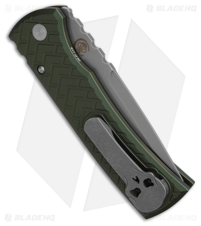 Chaves Knives Redencion Automatic Knife Tread Green Aluminum (3.4" SW S35VN)