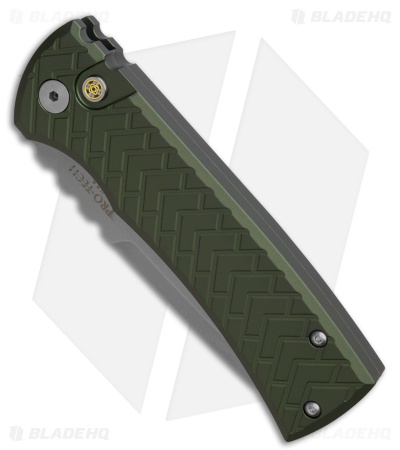 Chaves Knives Redencion Automatic Knife Tread Green Aluminum (3.4" SW S35VN)