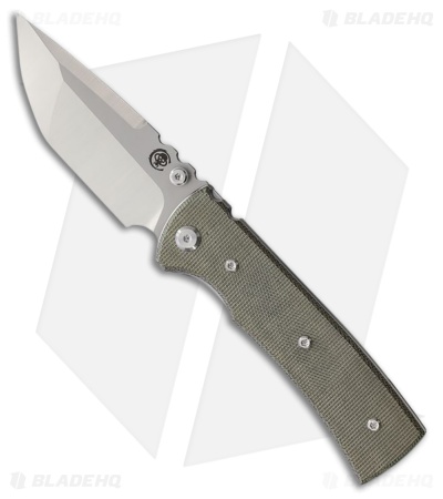 Chaves Knives Redencion 229 Tanto Knife Green Canvas Micarta (3.5" Satin)
