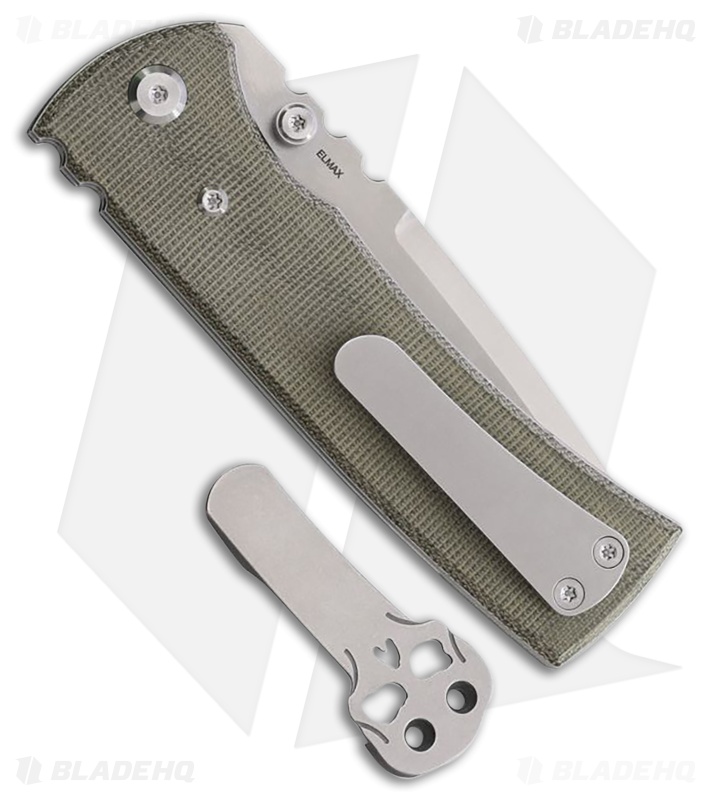Chaves Knives Redencion 229 Tanto Knife Green Canvas Micarta (3.5" Satin)