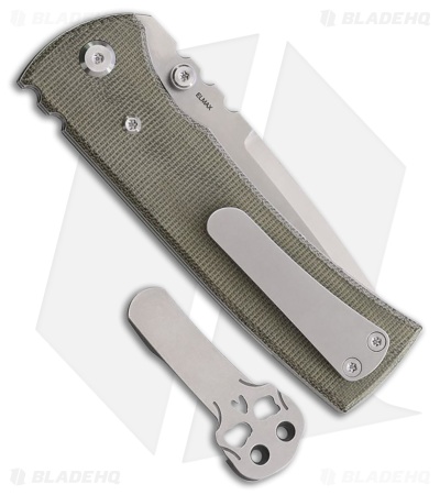 Chaves Knives Redencion 229 Tanto Knife Green Canvas Micarta (3.5" Satin)