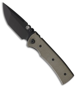 Chaves Redencion 229 Blue Label Tanto Knife Green Micarta (3.5" Black PVD)