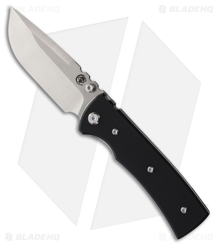 Chaves Knives Redencion 229 Drop Point Knife Black G-10 (3.5" Satin)