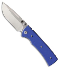 Chaves Knives Redencion 229 Drop Point Knife Blue G-10 (3.5" Satin)