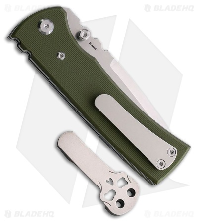 Chaves Knives Redencion 229 Drop Point Knife OD Green G-10 (3.5" Satin)