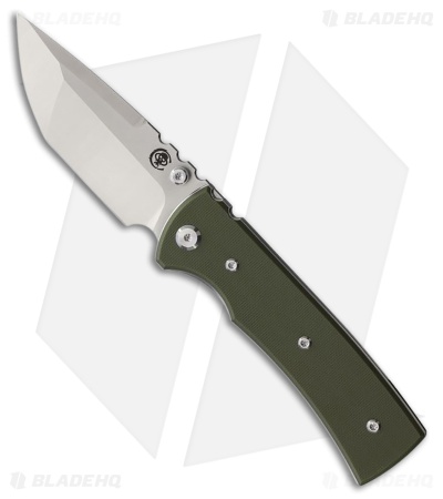 Chaves Knives Redencion 229 Tanto Knife OD Green G-10 (3.5" Satin)