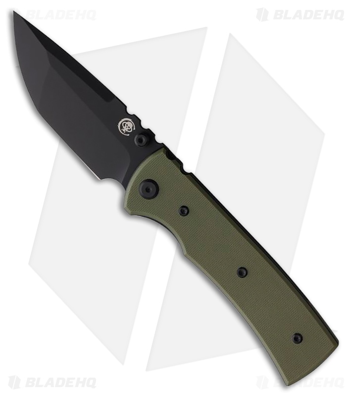Chaves Redencion 229 Blue Label Tanto Knife OD Green G-10 (3.5" Black PVD)