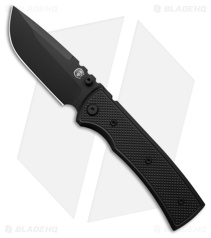 Chaves Redencion 229 Blue Label DP Knife Black Knurled Al/Black Ti (3.6" PVD)