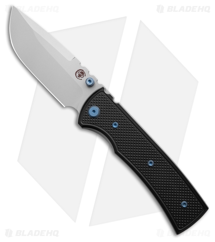 Chaves Redencion 229 Blue Label DP Knife Black Knurled Al/Blue Ti (3.6" SW)