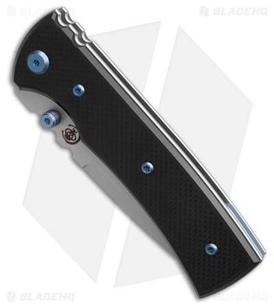 Chaves Redencion 229 Blue Label DP Knife Black Knurled Al/Blue Ti (3.6" SW)