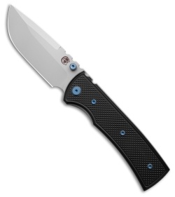 Chaves Redencion 229 Blue Label DP Knife Black Knurled Al/Blue Ti (3.6" SW)