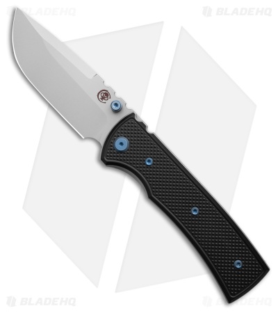 Chaves Redencion 229 Blue Label DP Knife Black Knurled Al/Blue Ti (3.6" SW)