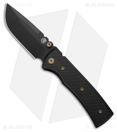 Chaves Redencion 229 Blue Label DP Knife Black Knurled Al/Bronze Ti (3.6" PVD)