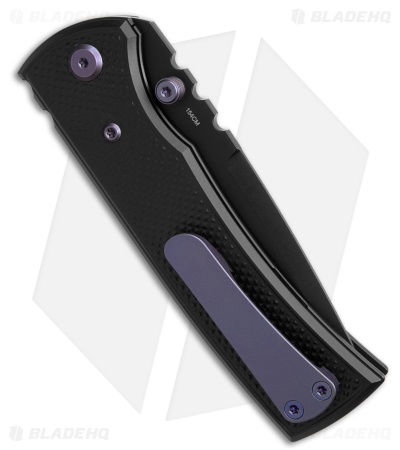 Chaves Redencion 229 Blue Label DP Knife Black Knurled Al/Purple Ti (3.6" PVD)