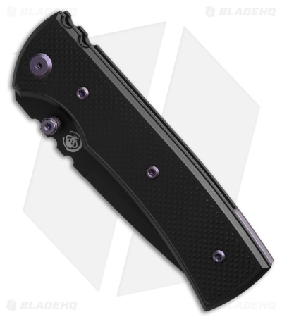 Chaves Redencion 229 Blue Label DP Knife Black Knurled Al/Purple Ti (3.6" PVD)
