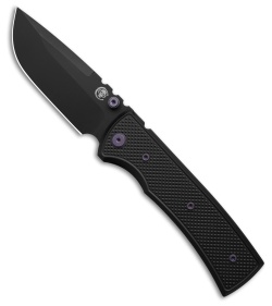 Chaves Redencion 229 Blue Label DP Knife Black Knurled Al/Purple Ti (3.6" PVD)
