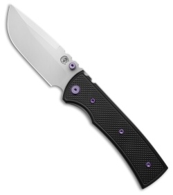 Chaves Redencion 229 Blue Label DP Knife Black Knurled Al/Purple Ti (3.6" SW)