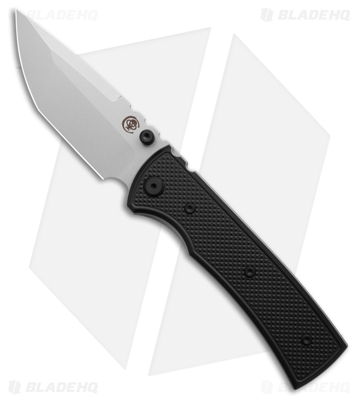 Chaves Redencion 229 Blue Label Tanto Knife Black Knurled Al/Black Ti (3.6" PVD)