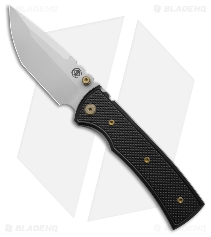 Chaves Redencion 229 Blue Label Tanto Knife Black Knurled Al/Bronze Ti (3.6" SW)