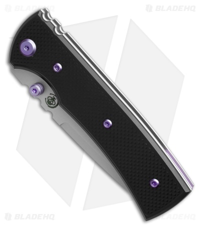 Chaves Redencion 229 Blue Label DP Knife Black Knurled Al/Purple Ti (3.6" SW)