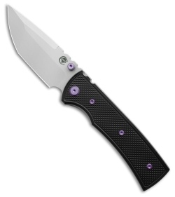 Chaves Redencion 229 Blue Label Tanto Knife Black Knurled Al/Purple Ti (3.6" SW)