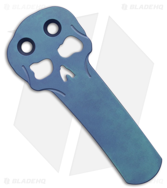 Chaves Redencion 229 Blue Label Tanto Knife Knurled Al/Blue Ti (3.6" PVD)