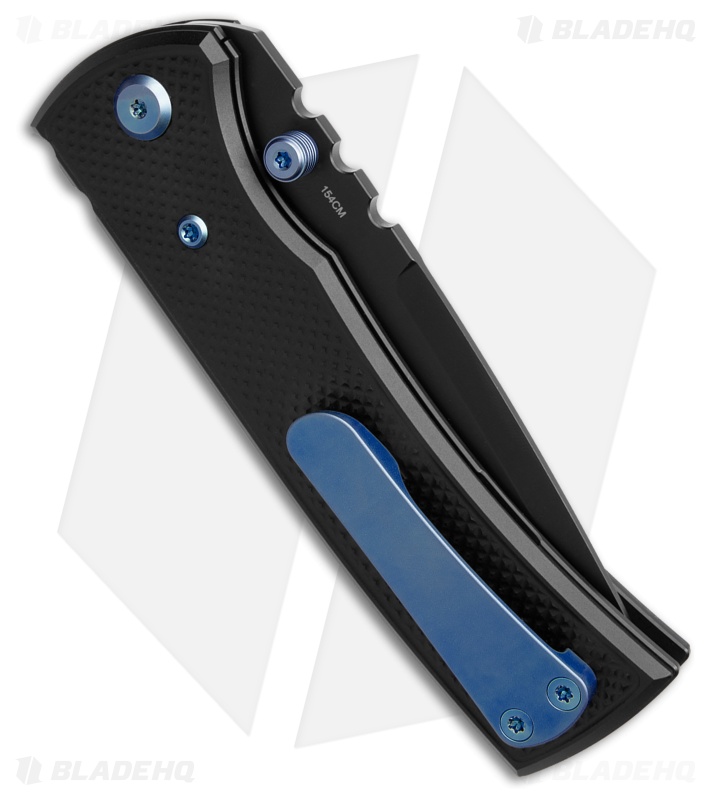 Chaves Redencion 229 Blue Label Tanto Knife Knurled Al/Blue Ti (3.6" PVD)