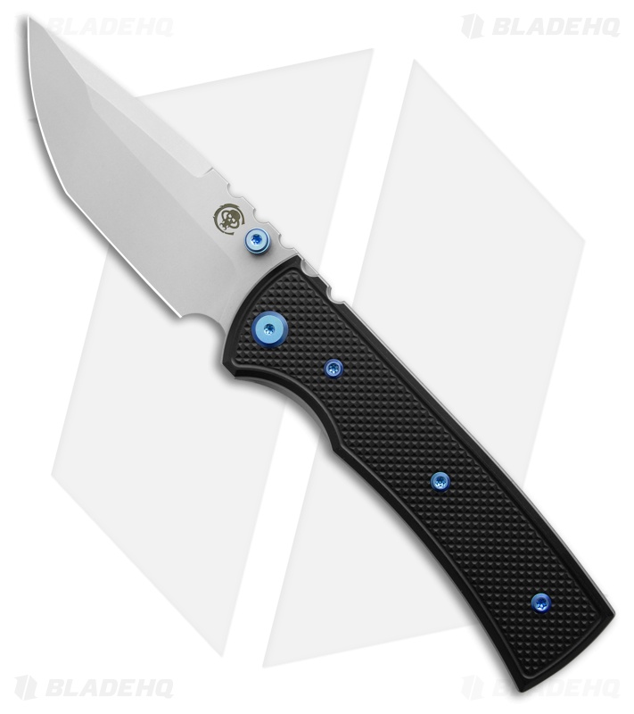 Chaves Redencion 229 Blue Label Tanto Knife Knurled Al/Blue Ti (3.6" SW)