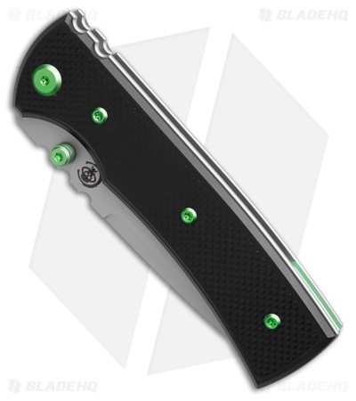 Chaves Redencion 229 Blue Label Tanto Knife Knurled Al/Green Ti (3.6" SW)