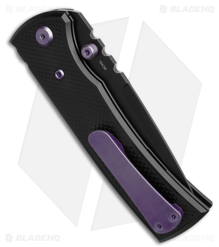 Chaves Redencion 229 Blue Label Tanto Knife Knurled Al/Purple Ti (3.6" PVD)