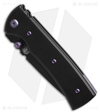 Chaves Redencion 229 Blue Label Tanto Knife Knurled Al/Purple Ti (3.6" PVD)
