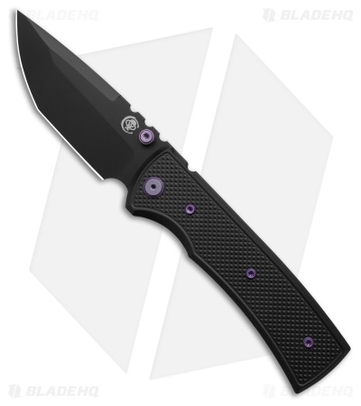 Chaves Redencion 229 Blue Label Tanto Knife Knurled Al/Purple Ti (3.6" PVD)