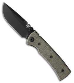 Chaves Knives Blue Label Redencion Street Knife Green Micarta (3.1" Black PVD)