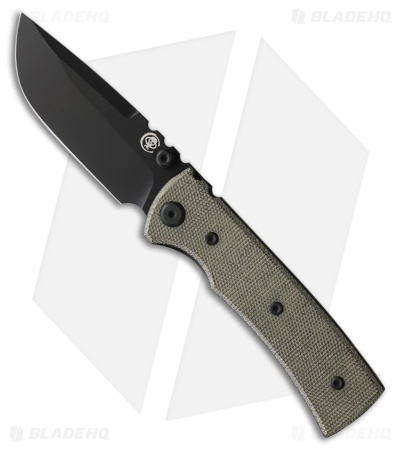Chaves Knives Blue Label Redencion Street Knife Green Micarta (3.1" Black PVD)