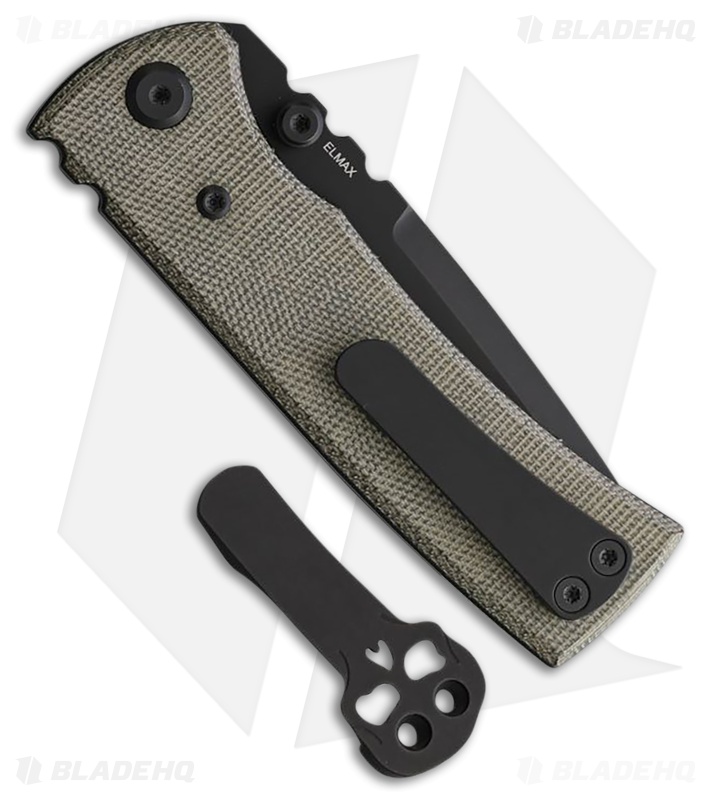 Chaves Knives Blue Label Redencion Street Knife Green Micarta (3.1" Black PVD)