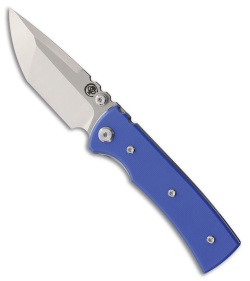 Chaves Knives Blue Label Redencion Street Tanto Knife Blue G-10 (3.1" Satin)