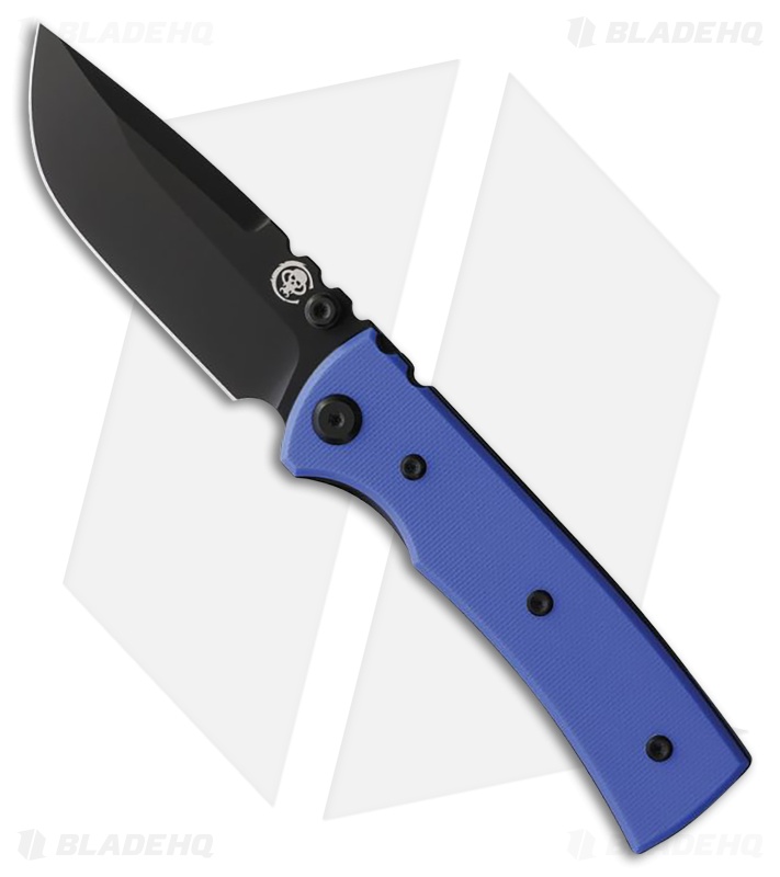 Chaves Knives Blue Label Redencion Street Knife Blue G-10 (3.1" Black PVD)