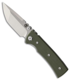 Chaves Knives Blue Label Redencion Street Tanto Knife Green G-10 (3.1" Satin)