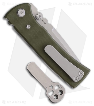 Chaves Knives Blue Label Redencion Street Tanto Knife Green G-10 (3.1" Satin)
