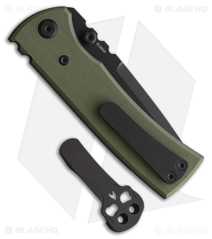 Chaves Knives Blue Label Redencion Street Knife Green G-10 (3.1" Black PVD)