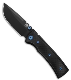 Chaves Redencion Street Blue Label DP Knife PVD Knurled Al/Blue Ti (3.25" PVD)