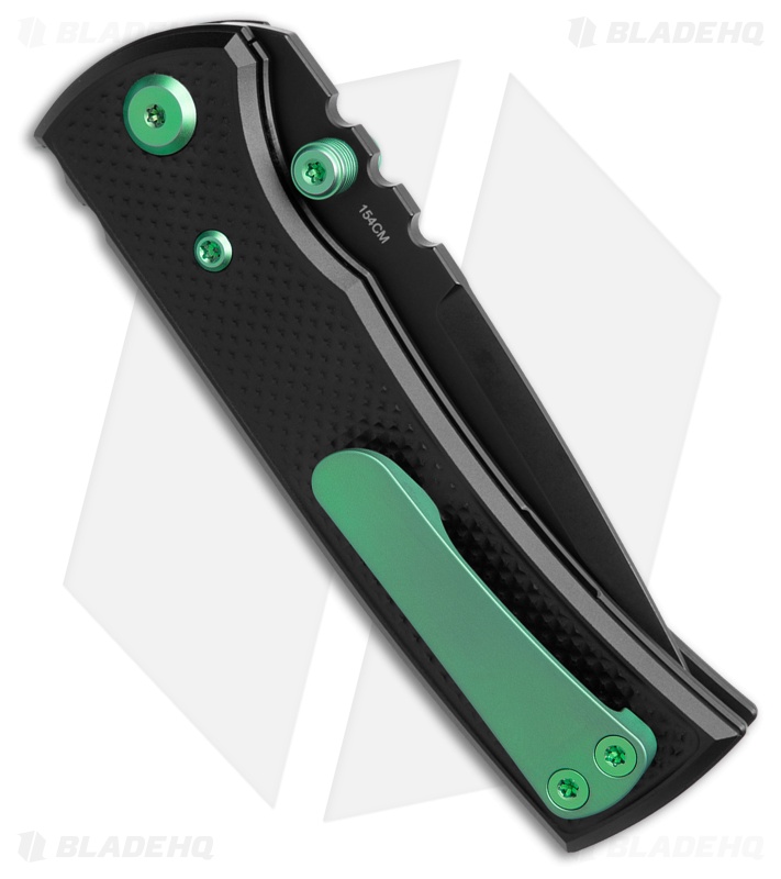 Chaves Redencion Street Blue Label Tanto Knife PVD Knurled/Green Ti (3.25" PVD)