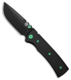 Chaves Redencion Street Blue Label DP Knife PVD Knurled Al/Green Ti (3.25" PVD)